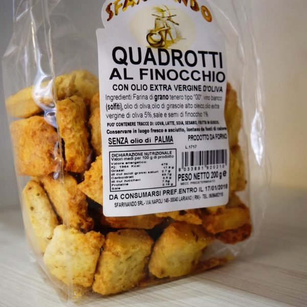 Quadrotti al finocchio